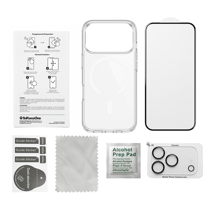 Tecto Shield protective kit for iPhone 16 Pro Max 6,9'' (case + tempered glass + camera lens protector) - Billede 4