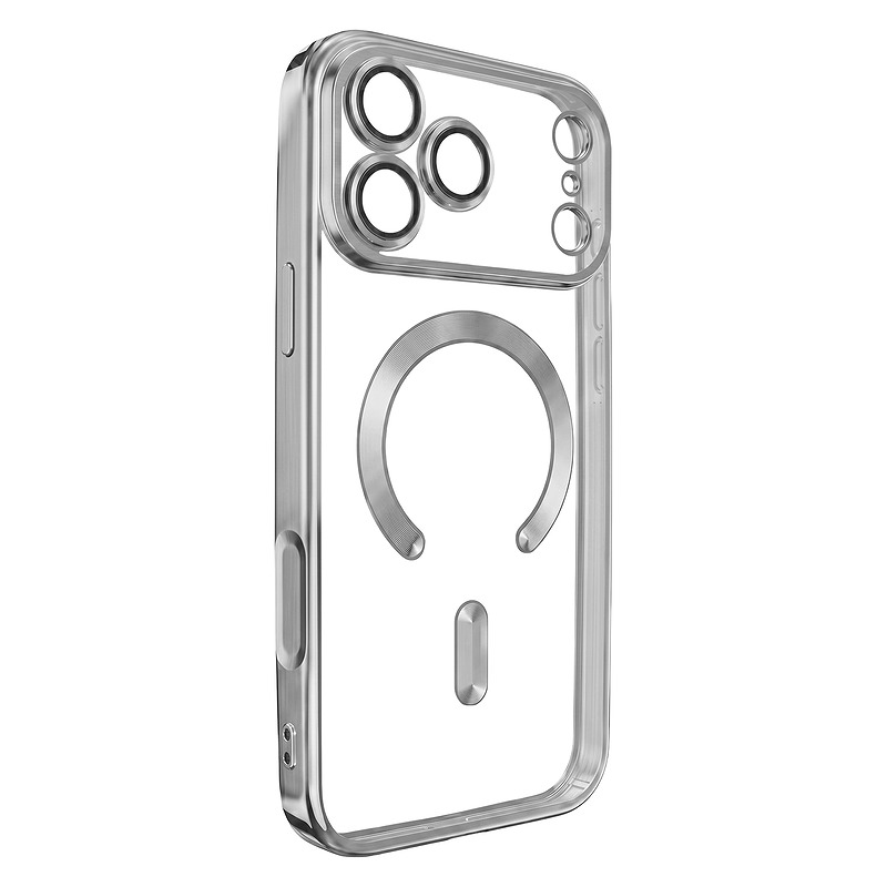 Color Chrome Mag case for iPhone 17 Pro Max 6,9" / 18 Pro Max 6,9" silver - Billede 3