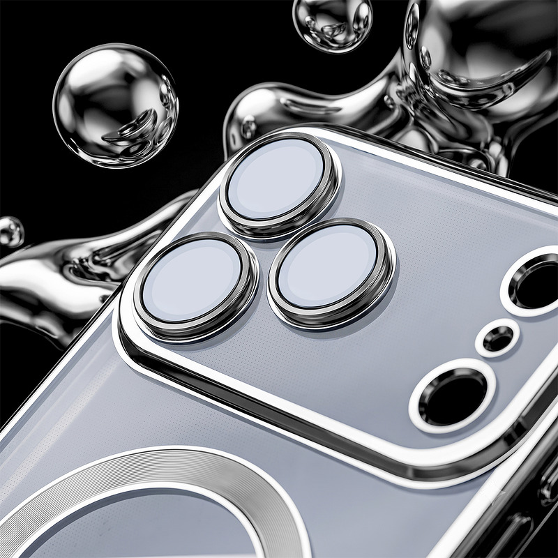 Color Chrome Mag case for iPhone 17 Pro Max 6,9" / 18 Pro Max 6,9" silver - Billede 5