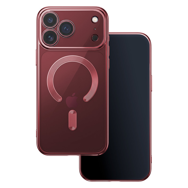 Color Chrome Mag case for iPhone 17 Pro 6,3" / 18 Pro 6,3" dark cherry