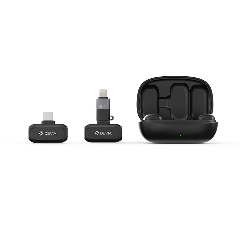 Devia microphone for smartphone USB-C wireless 2in1 black - Billede 2