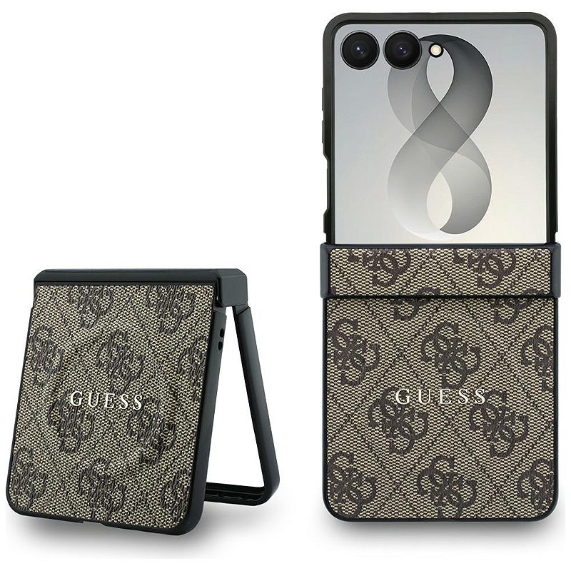 Guess  HC Magnetic 4G PU CLASSIC case for Samsung Galaxy Z Flip 8 brown