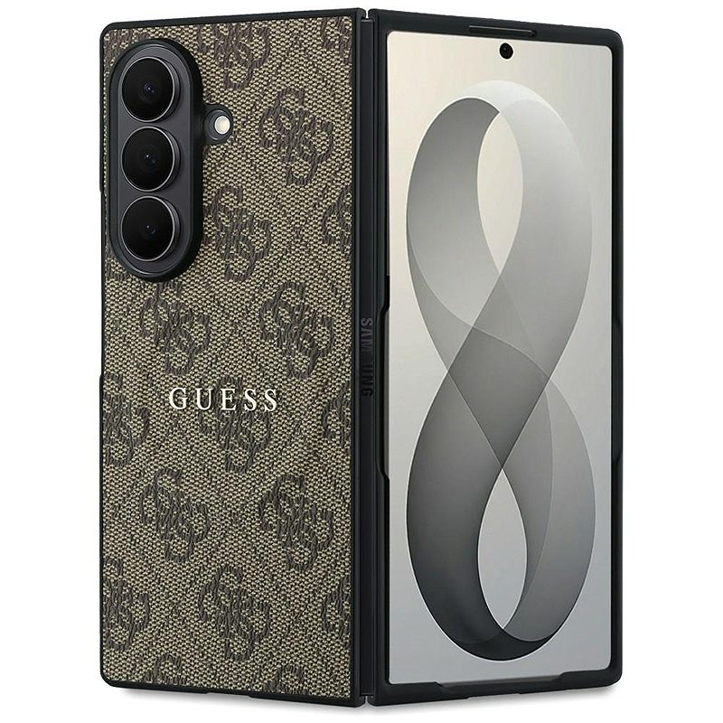 Guess  HC Magnetic 4G PU CLASSIC case for Samsung Galaxy Z Fold 8 Ultra brown
