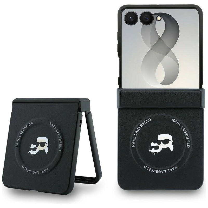 Karl Lagerfeld  HC Magnetic PU K&C Pins case for Samsung Galaxy Z Flip 8 black