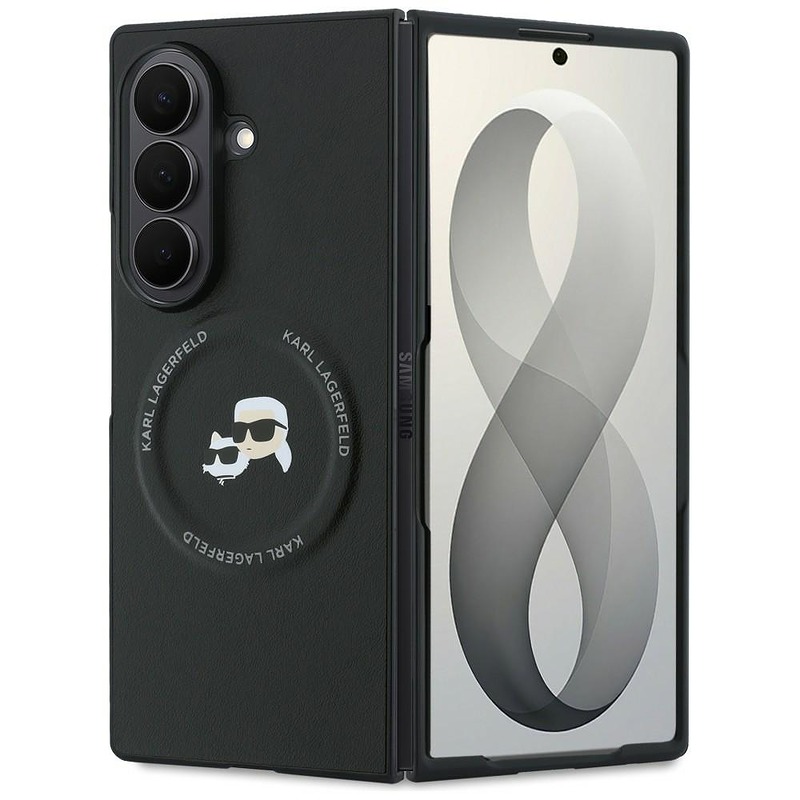 Karl Lagerfeld  HC Magnetic PU K&C Pins case for Samsung Galaxy Z Fold 8 Ultra black