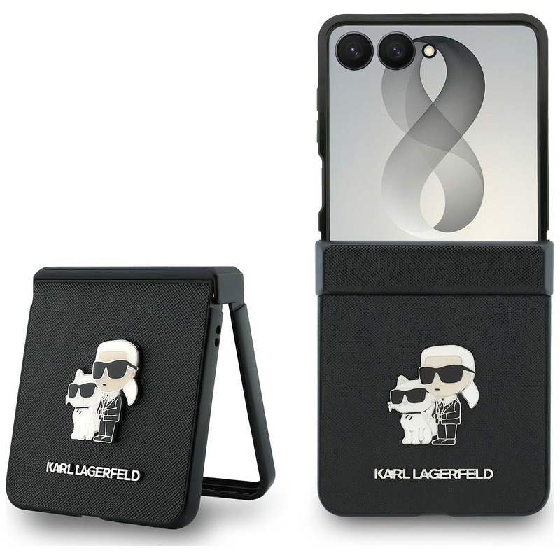 Karl Lagerfeld  HC Saffiano KC PIN case for Samsung Galaxy Z Flip 8 black