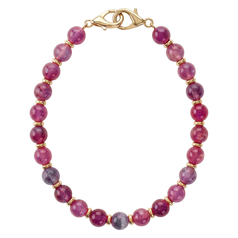 Beaded phone strap purple