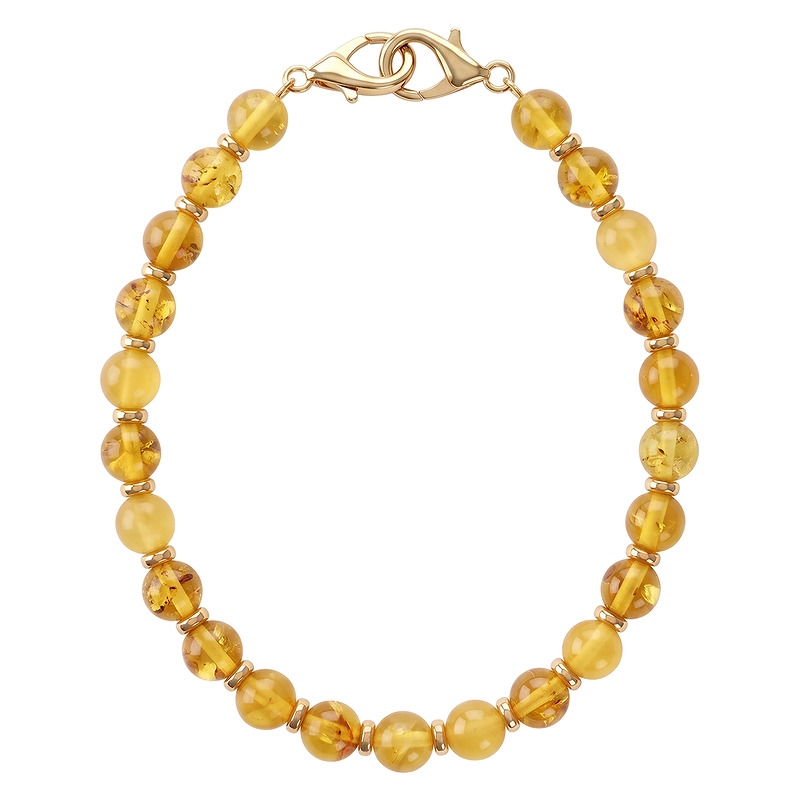 Beaded phone strap yellow