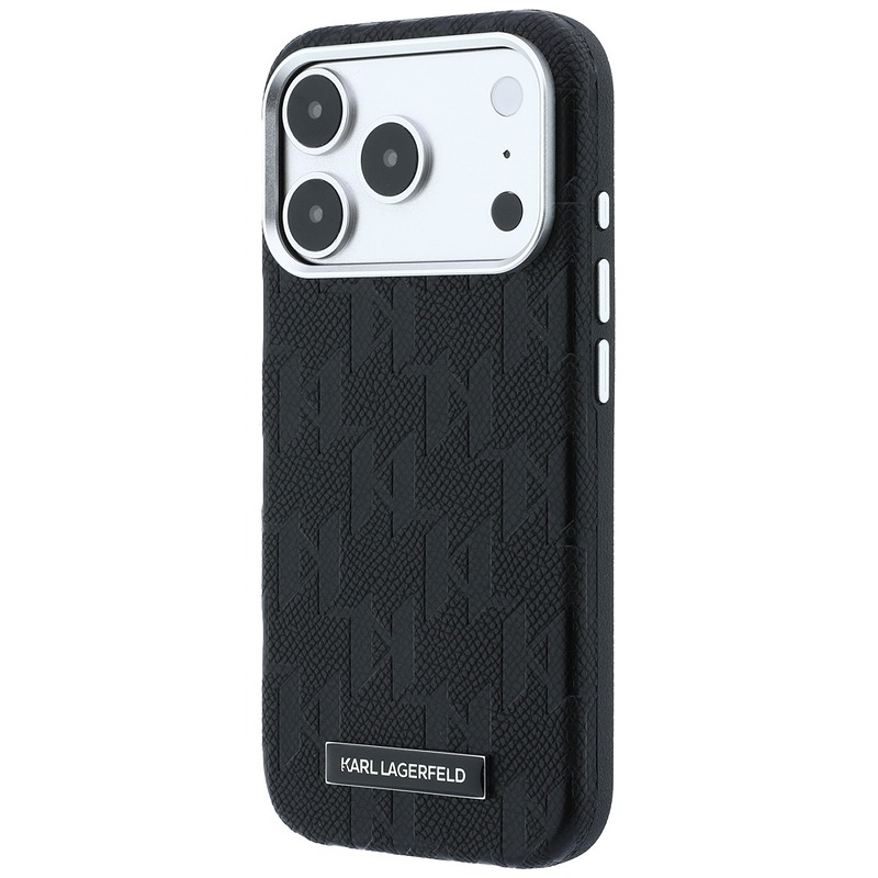 Karl Lagerfeld Grained Mono Resin Logo MagSafe case for iPhone 18 Pro / 17 Pro Max / 17 Pro Max black - Billede 2