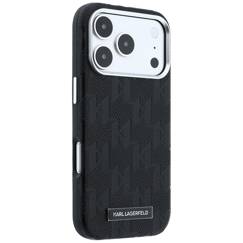 Karl Lagerfeld Grained Mono Resin Logo MagSafe case for iPhone 18 Pro / 17 Pro Max / 17 Pro Max black - Billede 4