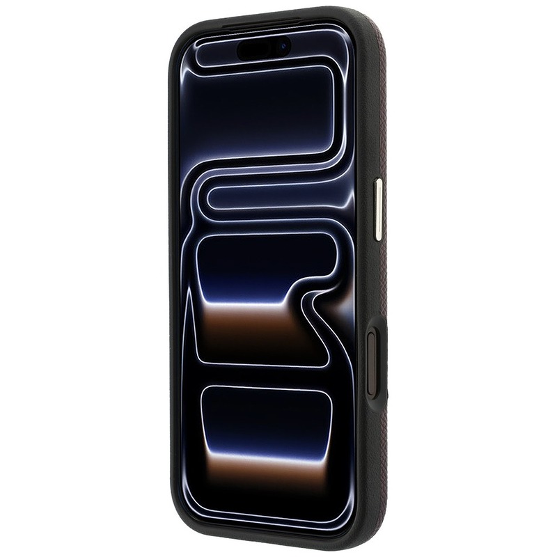 Karl Lagerfeld Grained with Resin Signature Logo MagSafe case for Iphone 18 Pro Max / 17 Pro Max burgundy - Billede 5