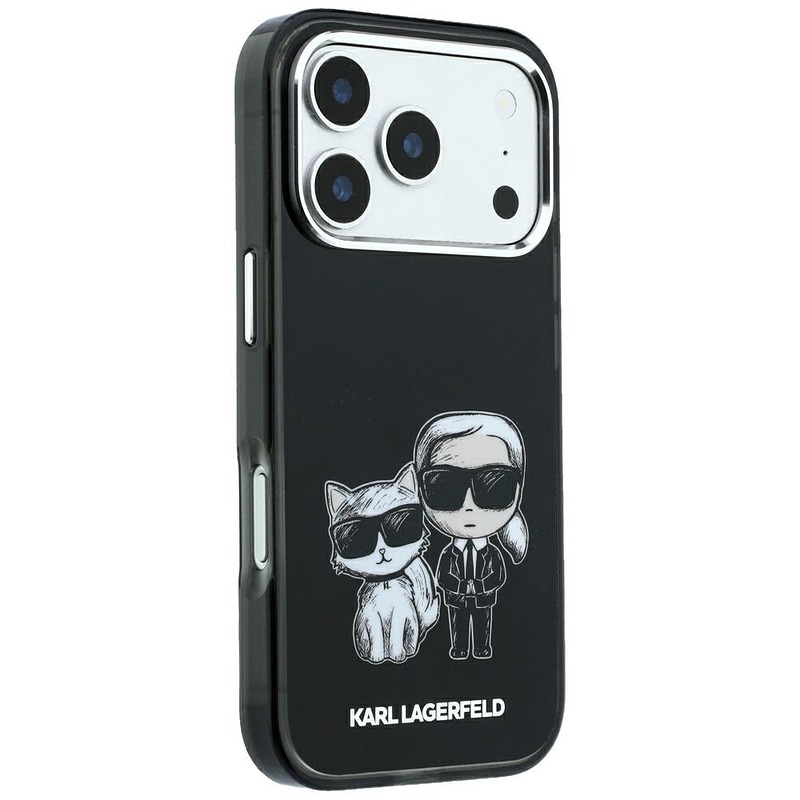 Karl Lagerfeld Smooth Karl Choupette Bodies Sketch MagSafe case for iPhone 18 Pro Max / 17 Pro Max black - Billede 4