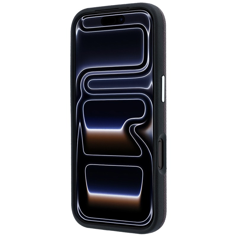 Karl Lagerfeld Grained Embossed Ring Kameo Logo MagSafe case for iPhone 18 Pro / 17 Pro burgundy - Billede 5