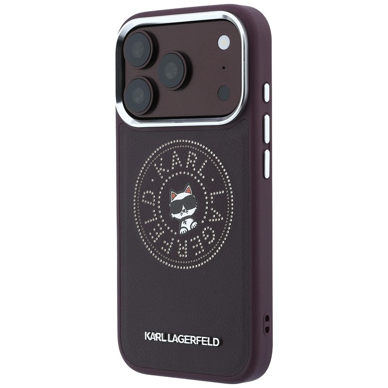 Karl Lagerfeld Point Choupette Sketch MagSafe case for iPhone 18 Pro / 17 Pro burgundy - Billede 2