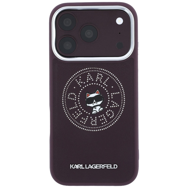 Karl Lagerfeld Point Choupette Sketch MagSafe case for iPhone 18 Pro / 17 Pro burgundy - Billede 3