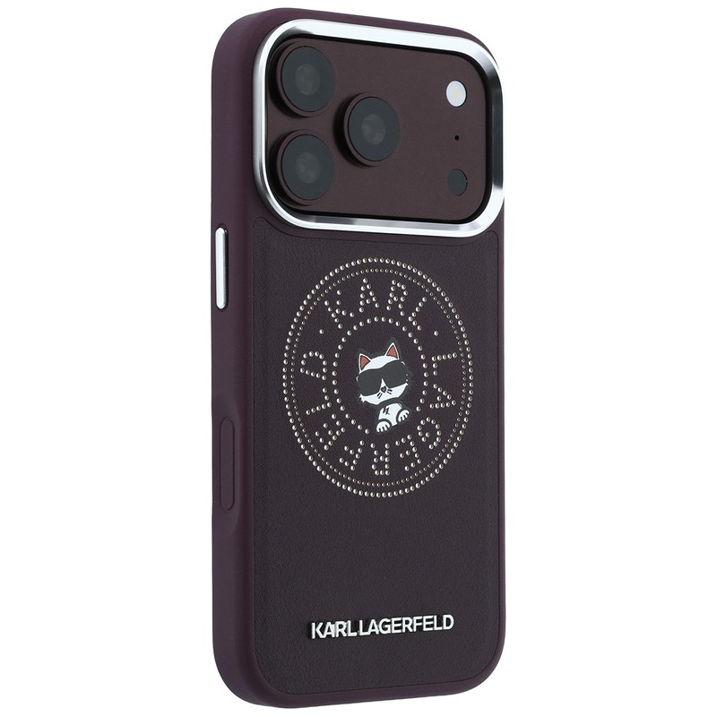 Karl Lagerfeld Point Choupette Sketch MagSafe case for iPhone 18 Pro / 17 Pro burgundy - Billede 4