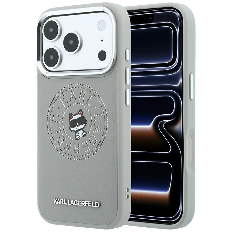 Karl Lagerfeld Point Choupette Sketch MagSafe case for iPhone 18 Pro Max / 17 Pro Max gray