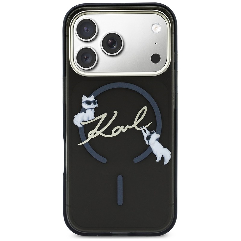 Karl Lagerfeld Script Logo MagSafe case for iPhone 18 Pro Max / 17 Pro Max black - Billede 3