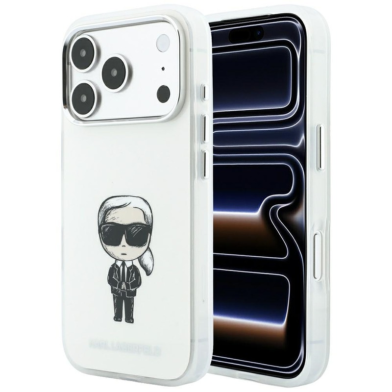 Karl Lagerfeld IML Ikonik Sketch Print MagSafe case for iPhone 18 Pro Max / 17 Pro Max beige
