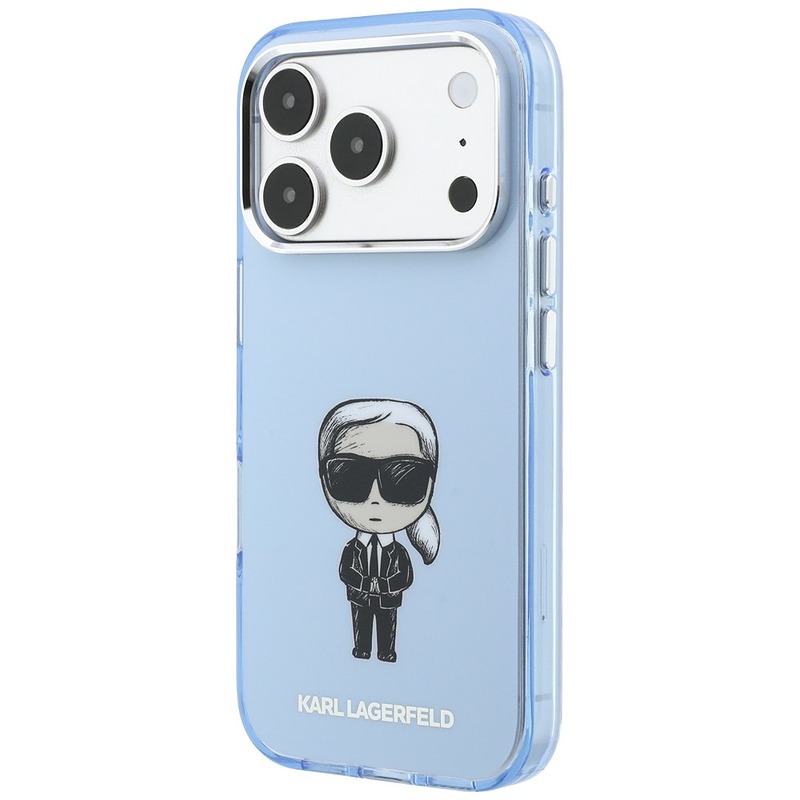 Karl Lagerfeld IML Ikonik Sketch Print MagSafe case for iPhone 18 Pro Max / 17 Pro Max light blue - Billede 2