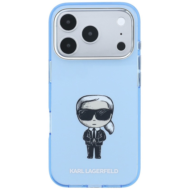 Karl Lagerfeld IML Ikonik Sketch Print MagSafe case for iPhone 18 Pro Max / 17 Pro Max light blue - Billede 3