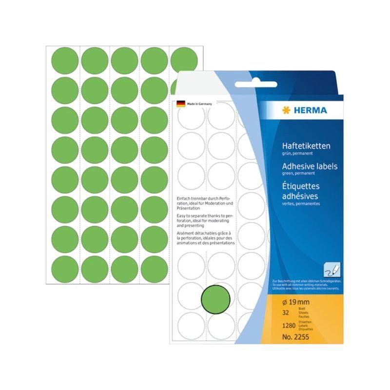 HERMA Multi-purpose labels ø19 Grøn