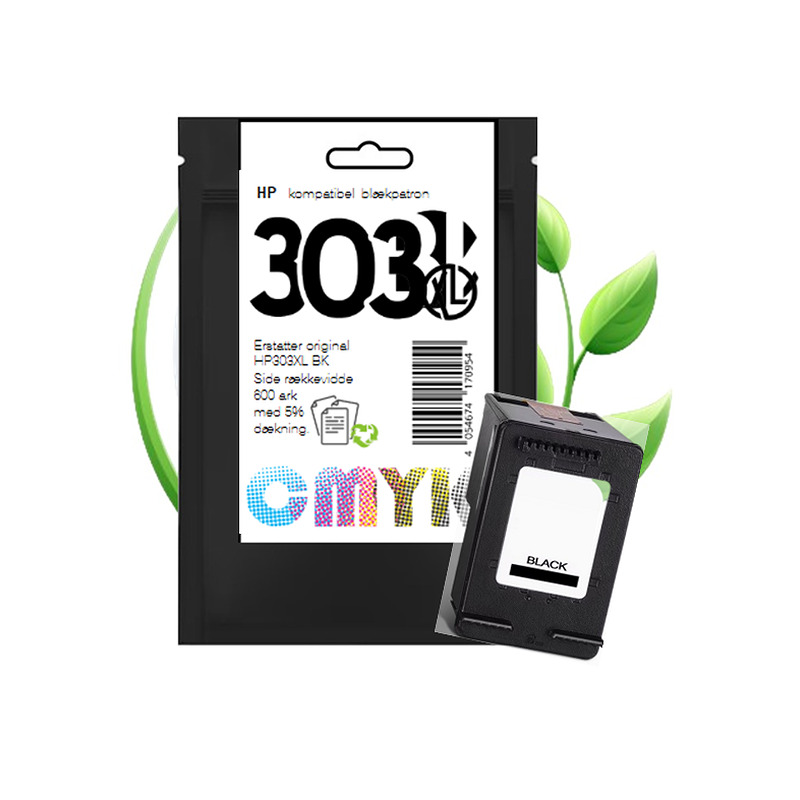 HP 303XL BK blæk CMYK