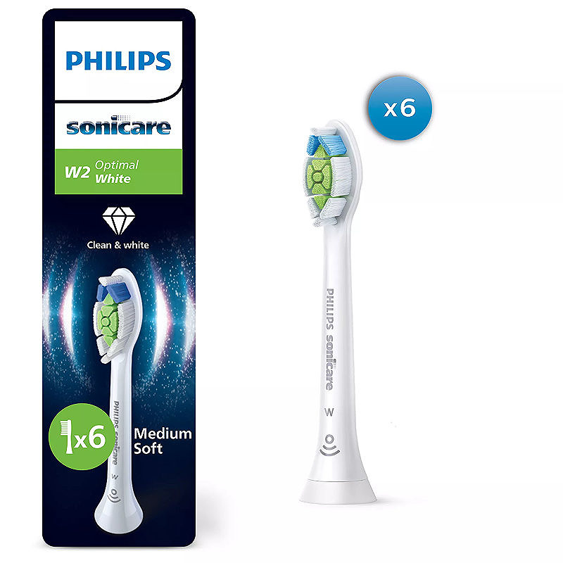 Philips Optimal White HX6066/87 Pakke med 6 børstehoveder