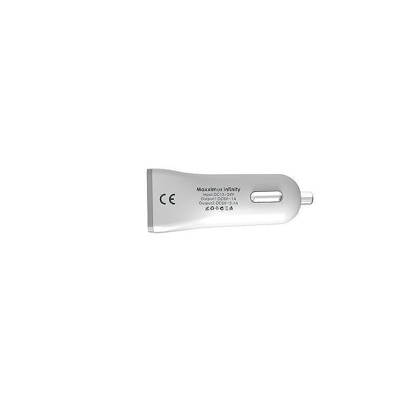 CAR CHARGER MAXXIMUS INFINITY 2.1A LIGHTNING , 2xUSB - Billede 3