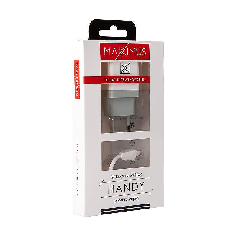 WALL CHARGER MAXXIMUS HANDY 1A + MICRO USB - Billede 4