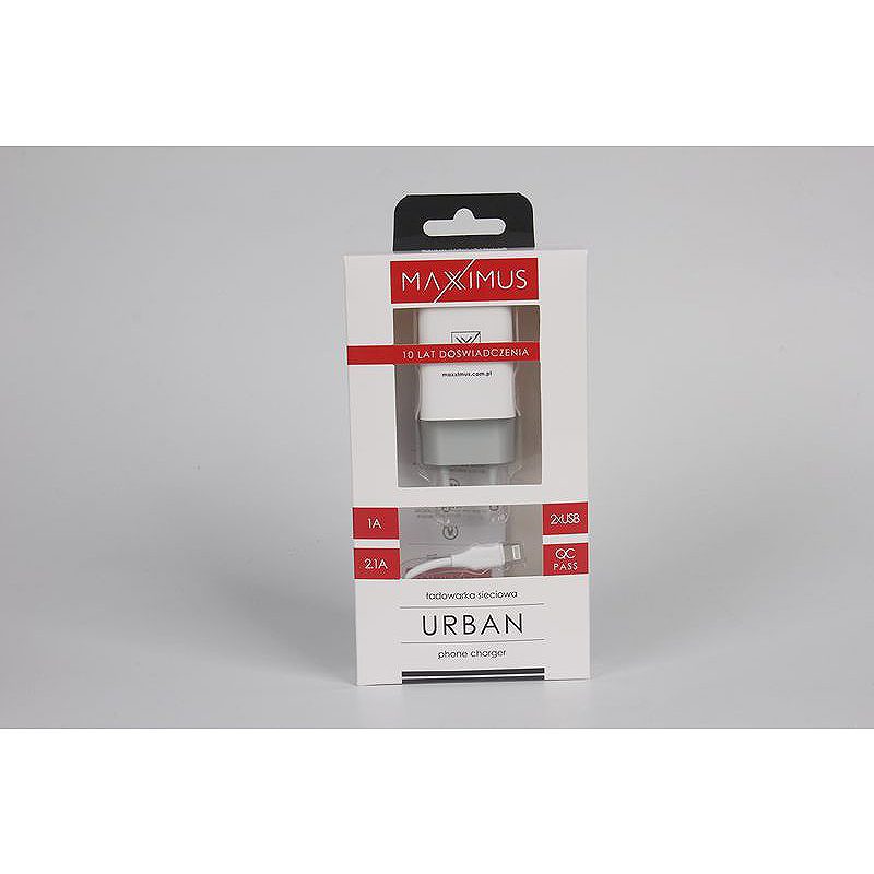WALL CHARGER MAXXIMUS URBAN 2.1A LIGHTNING 2xUSB - Billede 4