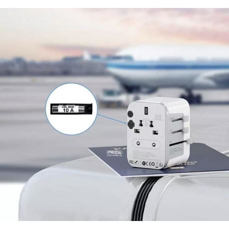 TRAVEL CHARGER REMAX ASTRO SERIES RP-U23 EU/CN/US 2.4A WHITE - Billede 2