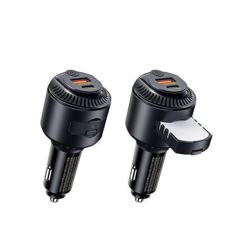 REMAX CAR CHARGER YATOY SERIES WITH SCENT 60W PD QC RCC353 1xUSB + 1XuSB-C BLACK