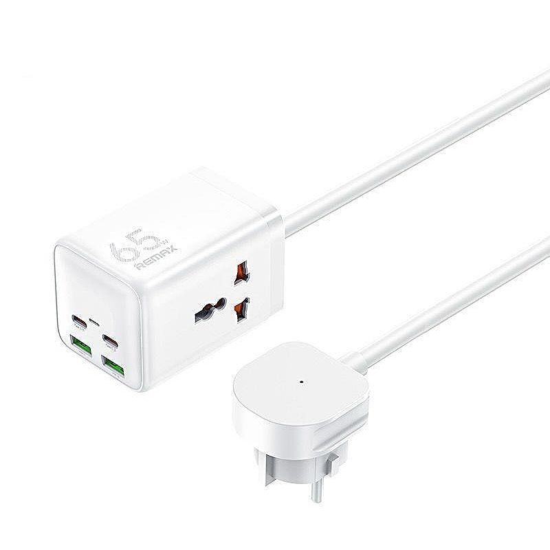 REMAX GAN POWER STRIP 65W RP-U157 2xUSB+2xUSB-C 1.5M WHITE