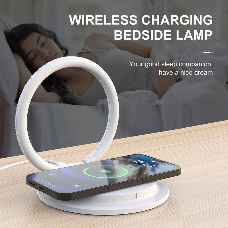 BEDSIDE LAMP T-PHOX WITH CHARGER SL-603 15 WHITE - Billede 2