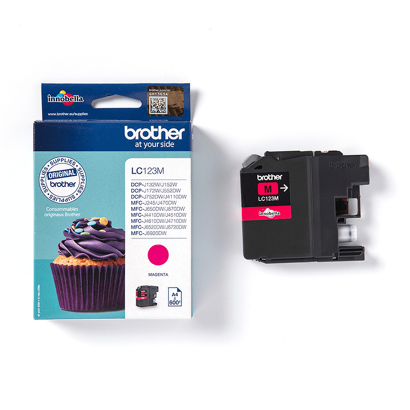 Brother LC123M blækpatron 1 stk Original Magenta - Billede 4