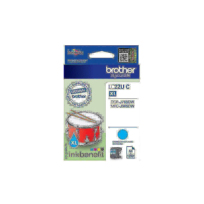 Brother LC22UC blækpatron 1 stk Original Højt (XL) udbytte Blå - Billede 2