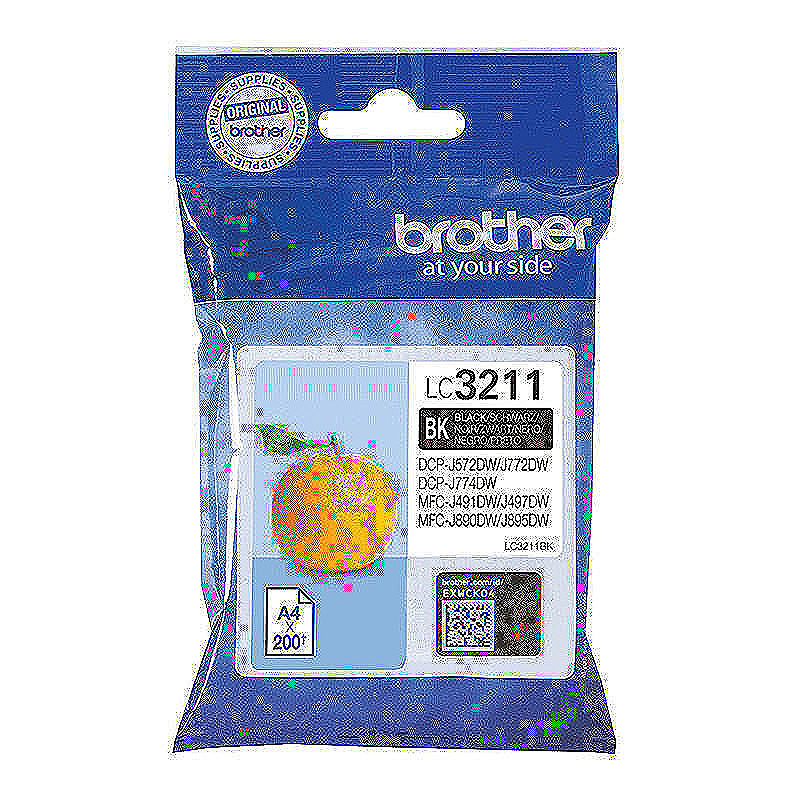 Brother LC3211BK blækpatron 1 stk Original Standard udbytte Sort