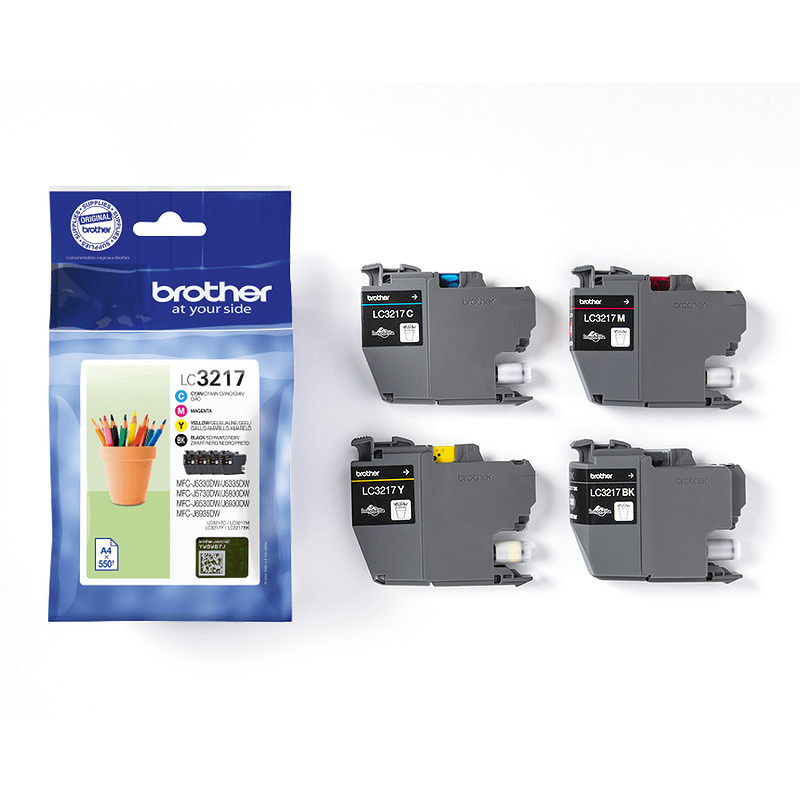 Brother LC3217VAL blækpatron 4 stk Original Sort, Blå, Magenta, Gul - Billede 4