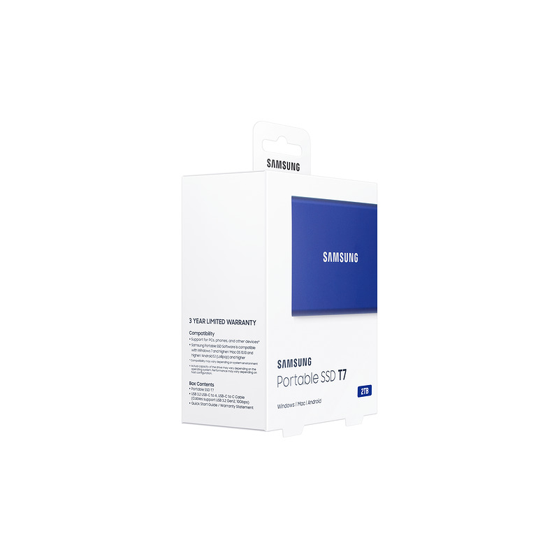 Samsung Portable SSD T7 2 TB USB Type-C 3.2 Gen 2 (3.1 Gen 2) Blå - Billede 10