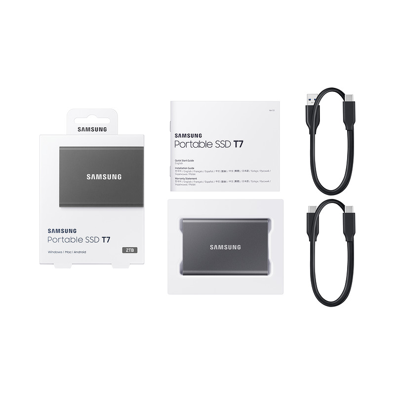 Samsung Portable SSD T7 2 TB USB Type-C 3.2 Gen 2 (3.1 Gen 2) Grå - Billede 12