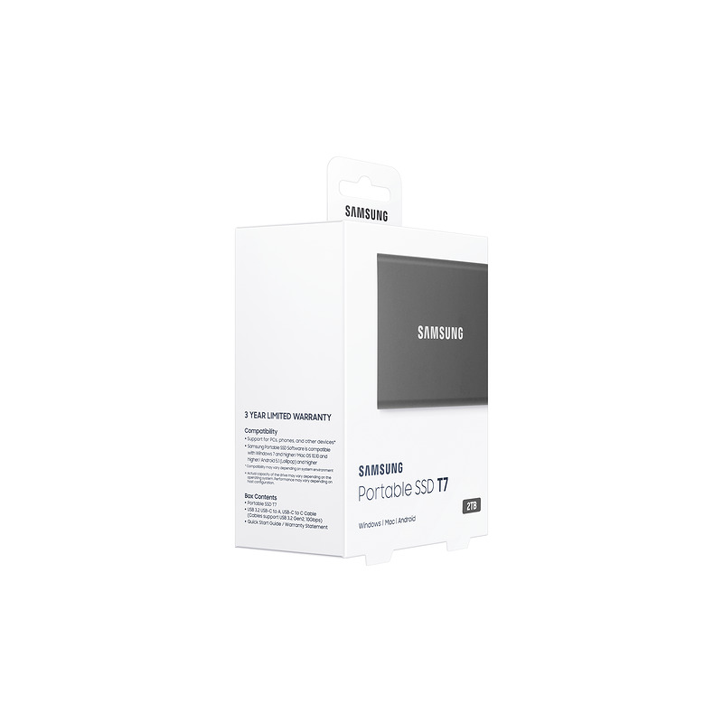 Samsung Portable SSD T7 2 TB USB Type-C 3.2 Gen 2 (3.1 Gen 2) Grå - Billede 10
