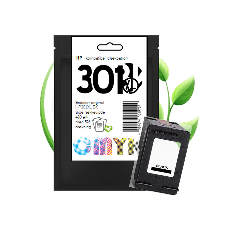 HP 301XL BK blæk CMYK