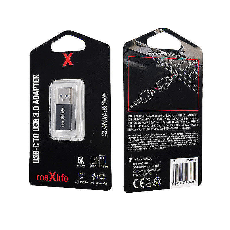 Maxlife USB-C to USB 3.0 adapter - Billede 3