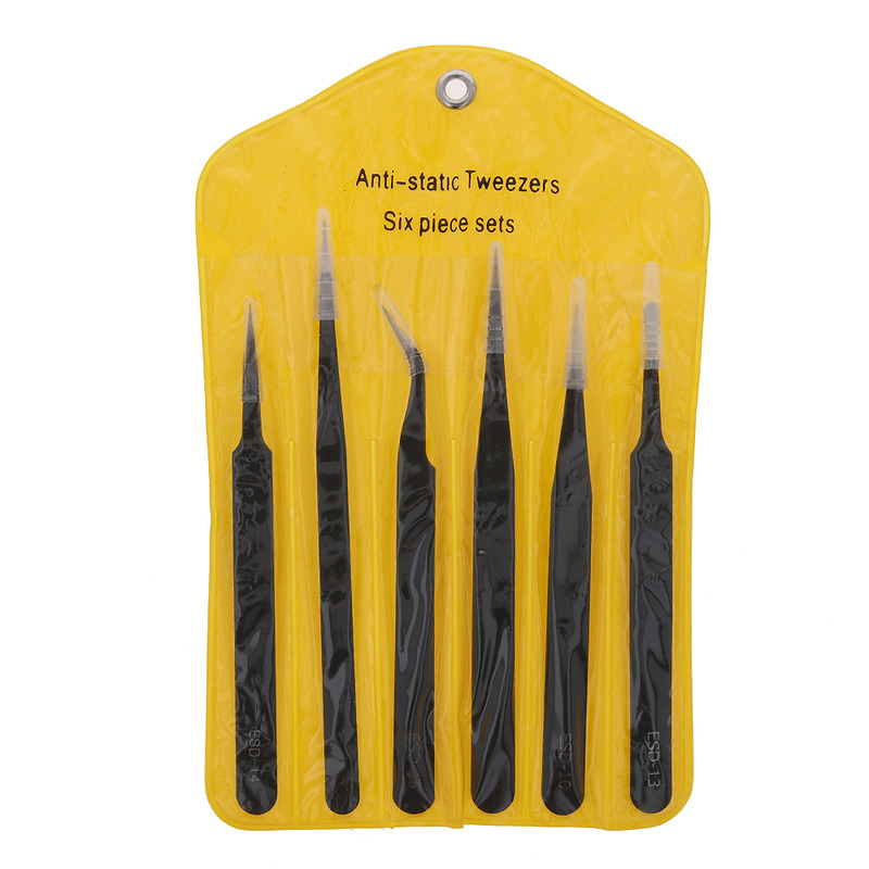 Set of 6 precision tweezers - Billede 2