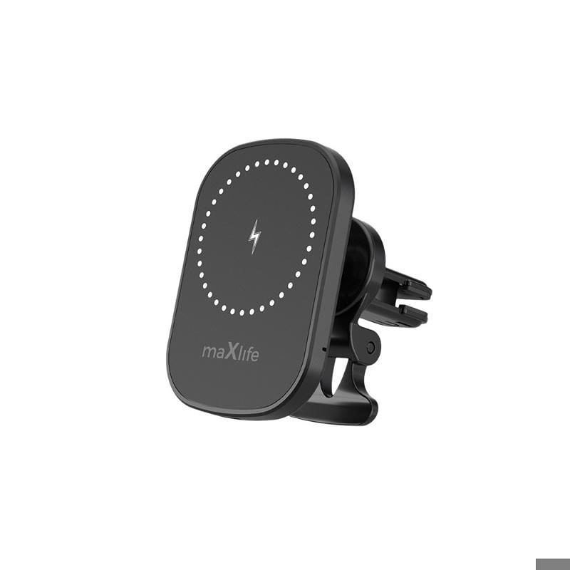 Maxlife car holder for air vent MXCH-16 magnetic with wireless charging black 15W - Billede 2
