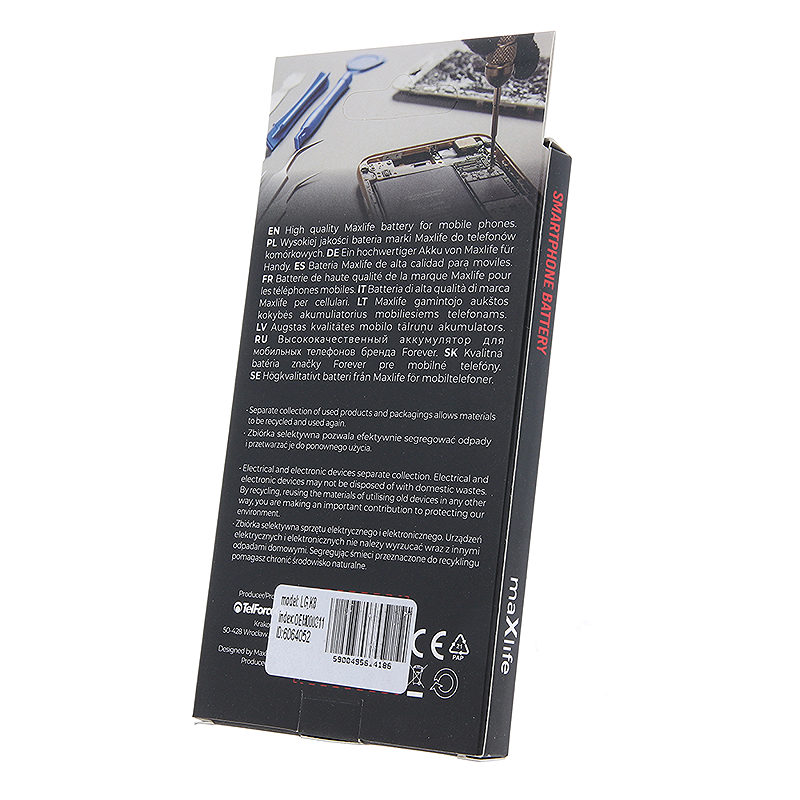 Maxlife battery for LG K8 K350N / K7 X210 BL-46ZH 2125mAh - Billede 2