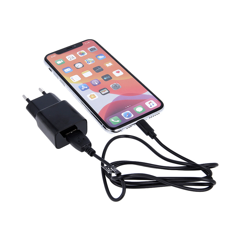 Maxlife MXTC-01 charger 1x USB 1A black + microUSB cable - Billede 4