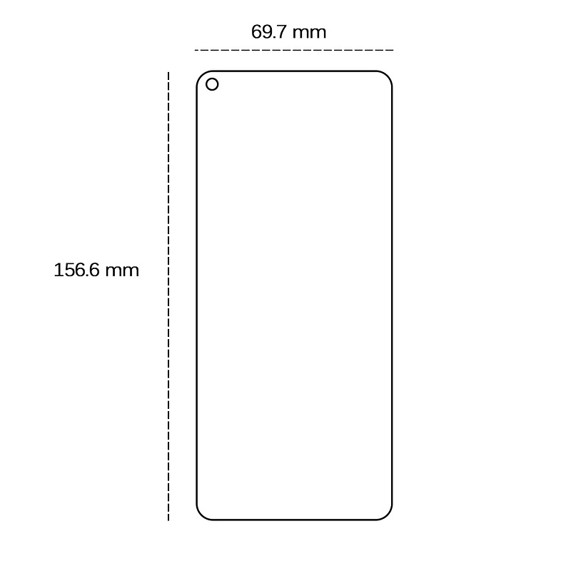 Tempered glass 2,5D for Samsung Galaxy A21 / A21s / A80 / Realme GT Neo 3T - Billede 3