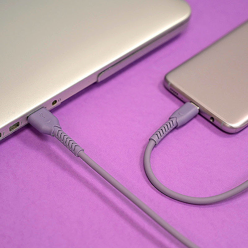 Maxlife MXUC-04 cable USB - USB-C 1,0 m 3A purple - Billede 5